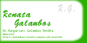 renata galambos business card